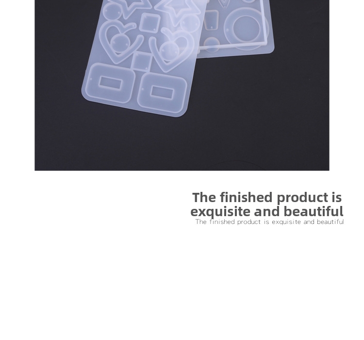 Kit de moules en résine à faire soi-même : moules en résine époxy résistants aux hautes températures pour la création de bijoux, pendentifs, boucles d'oreilles, étoiles, cœurs et rectangles._voghion.com
