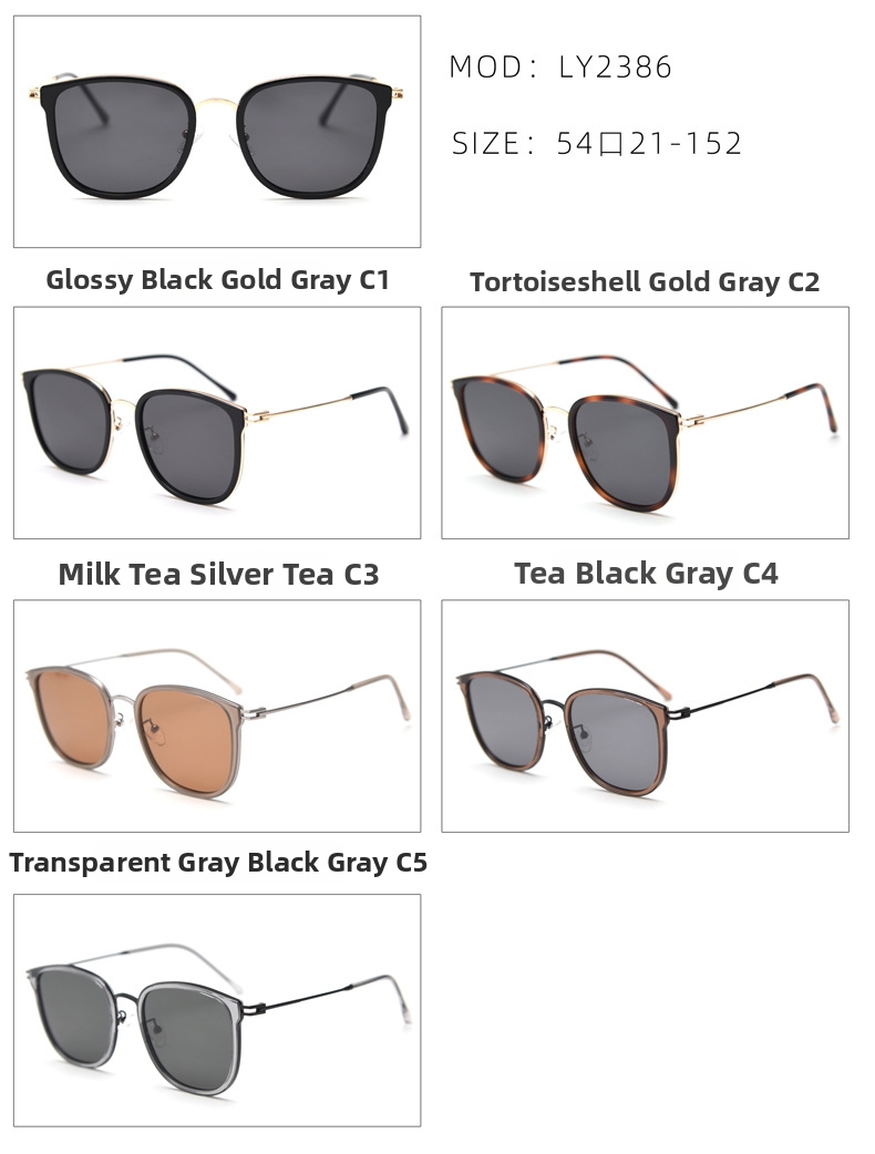 Polarized Sunglasses Light Metal Thin Edge Trendy Unisex Glasses_voghion.com