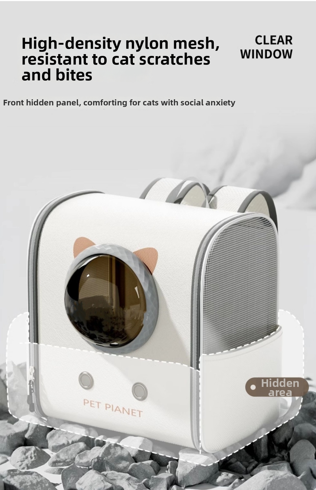 Space Capsule Cat Backpack Portable Pet Carrier Travel Bag_voghion.com