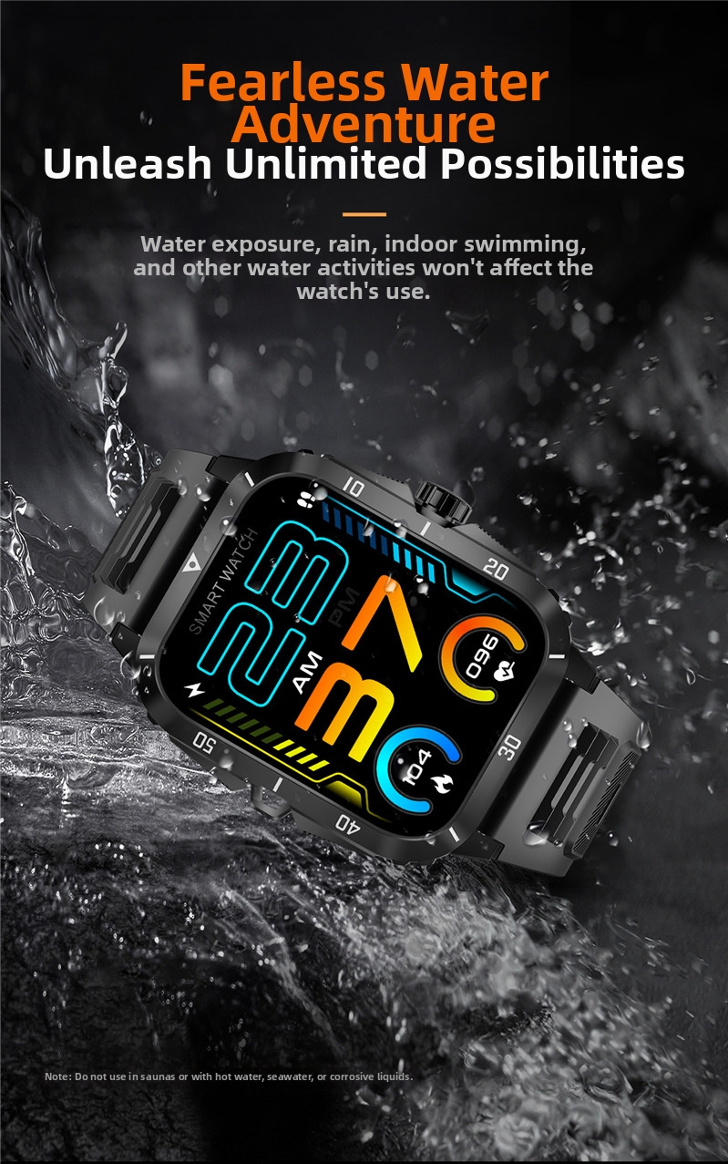 Smartwatch Rugged Sports Watch With Bluetooth And Touchscreen_voghion.com