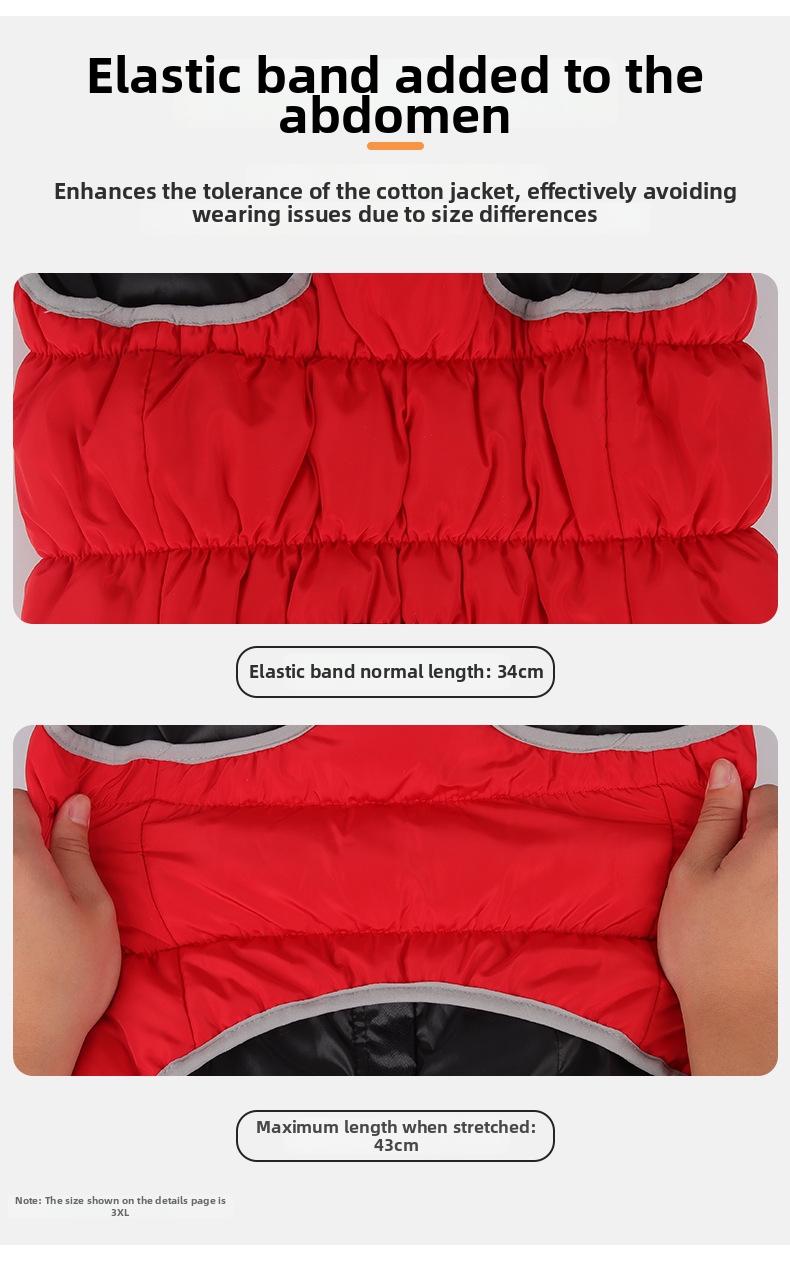 Warm Winter Dog Coat Reflective Cotton Puffer Jacket For Dogs_voghion.com