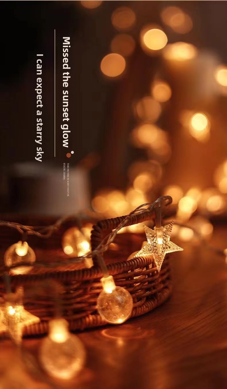 Luci a stringa LED solari per esterni, campeggio, decorazioni natalizie, patio, piccole luci festive_voghion.com