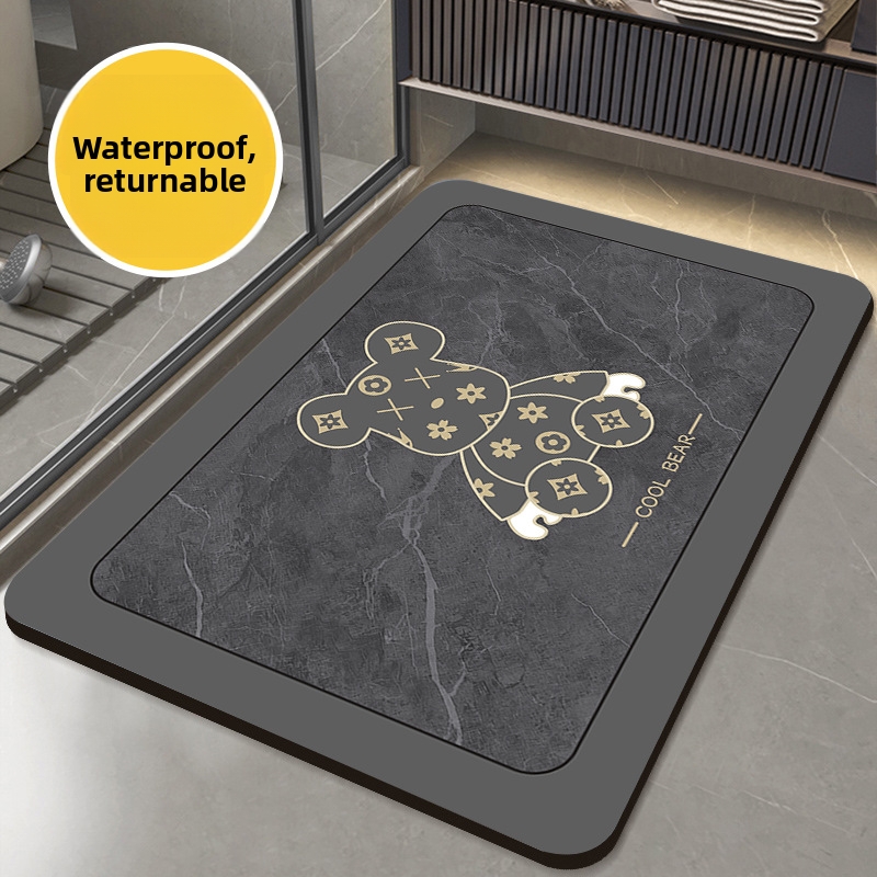 Soft Diatomaceous Earth Absorbent Floor Mat Non Slip Mat For Bathrooms Toilets Entrances Home Textile