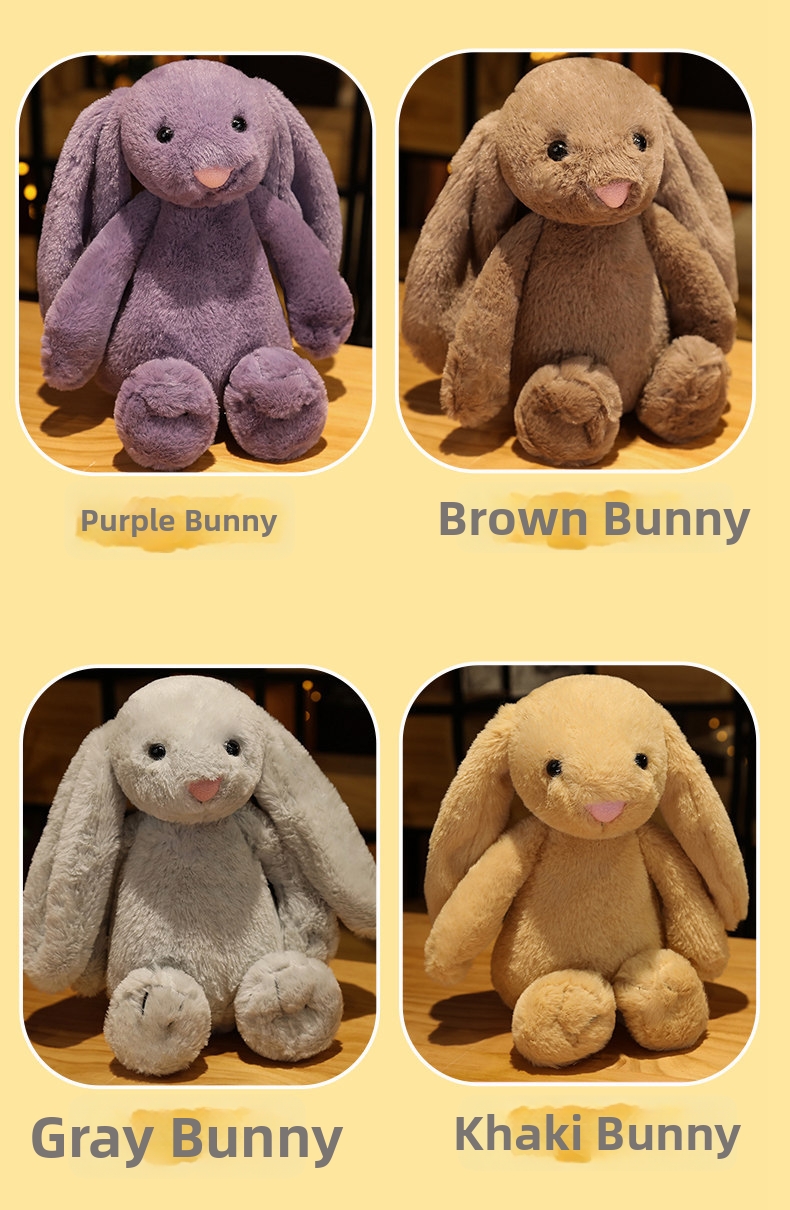Peluche lapin doudou animal en peluche doux pour enfant_voghion.com