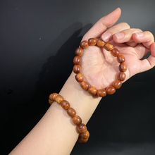 高油崖柏枣珠珠手链高油脂手串陈化陈化料红油佛珠素珠念珠文玩