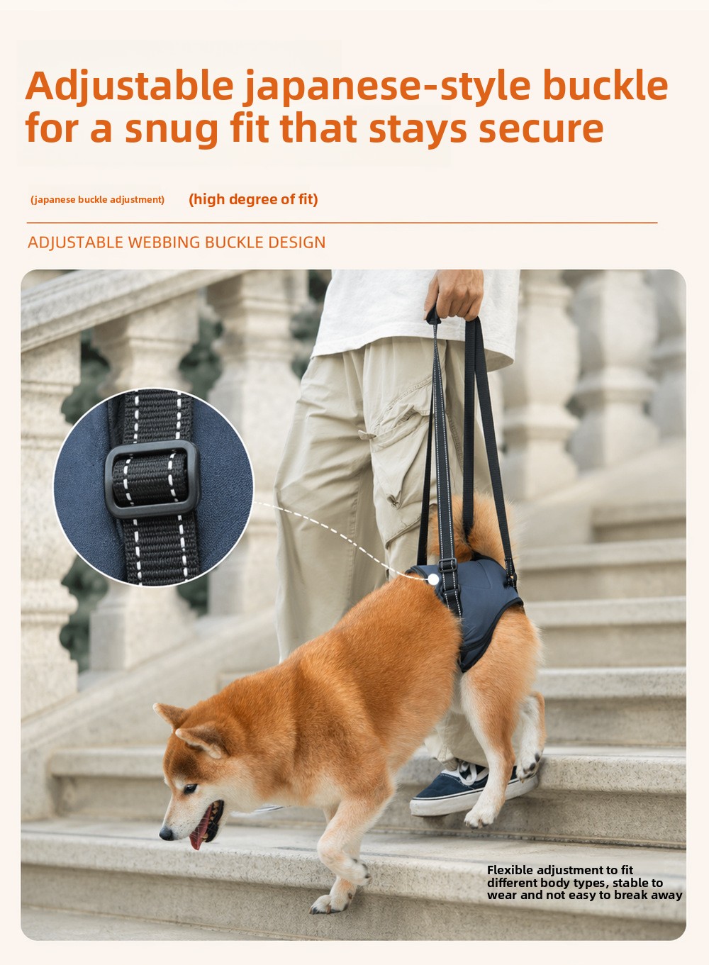 Cinto de suporte para patas traseiras de cães idosos_voghion.com