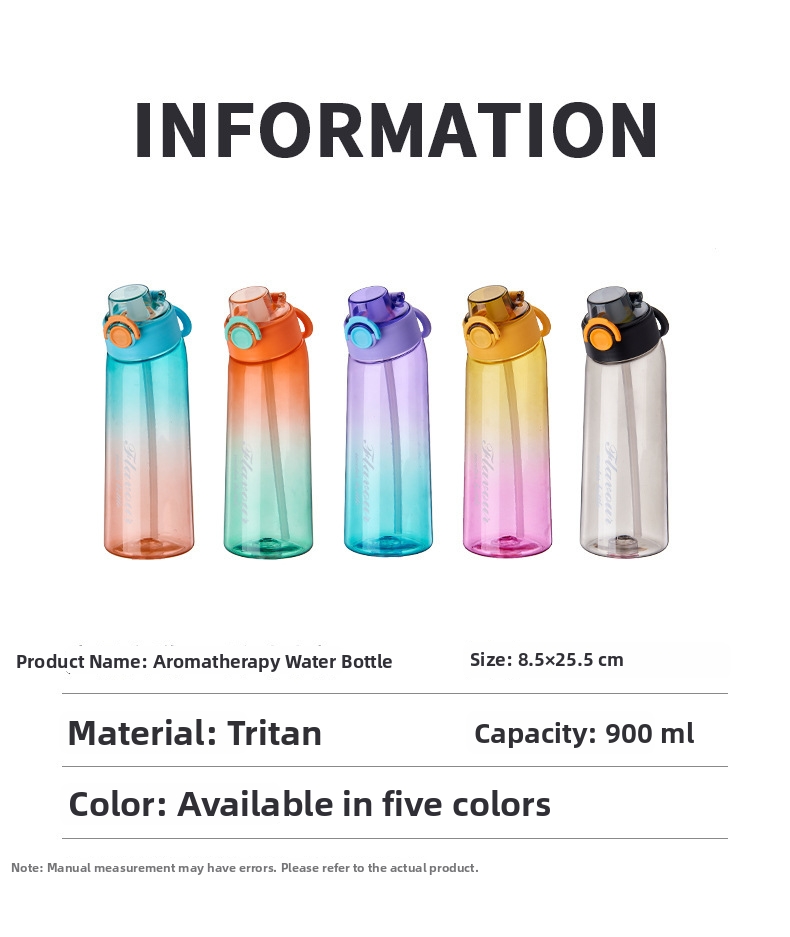Scented Water Bottle With Fruit Gradient Colour And Tilted Neck_voghion.com
