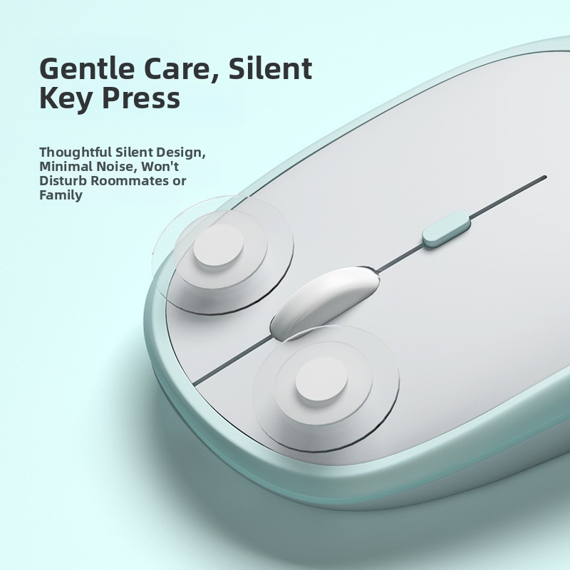 Leise kabellose Bluetooth-Dual-Mode-Maus, wiederaufladbar, Großhandel, auf Lager, verschiedene Farben, einfache Büromaus_voghion.com