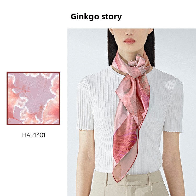 Foulard in seta di gelso di lusso - sciarpa quadrata crepe satin_voghion.com