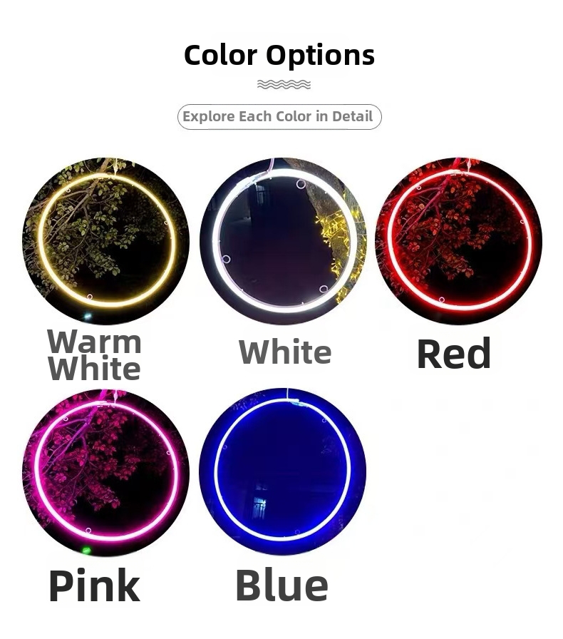 Waterproof Led Circular Light For Garden Hanging Decorations_voghion.com