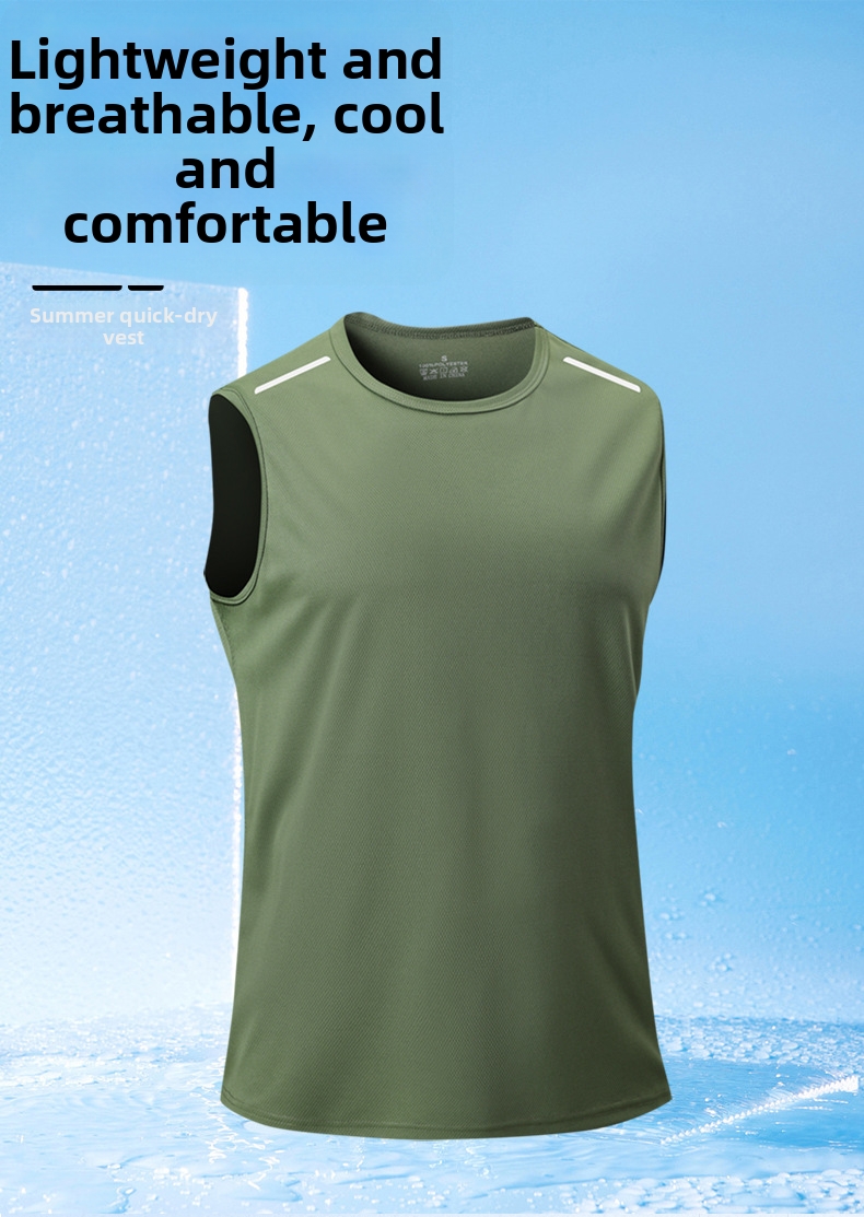 Herren Sport Weste Locker Sitzend Schnelltrocknend Atmungsaktiv_voghion.com