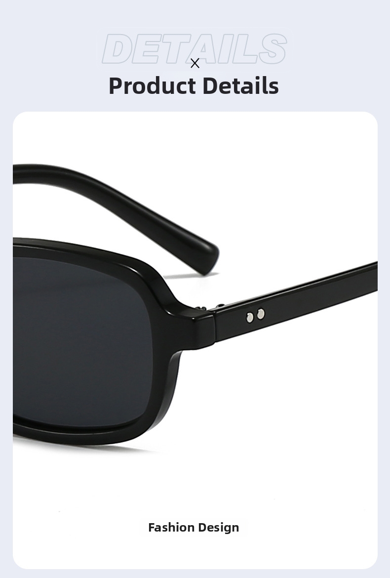Trendy Women's Sunglasses Square Studded Retro Unique Versatile_voghion.com