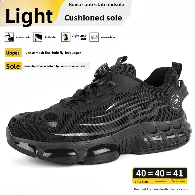 Neue modische Bequeme Schuhe ohne Schnürsenkel, Sicherheitsschuhe mit Durchstoß- und Stoßfestigkeit sowie atmungsaktive Arbeitsschuhe_voghion.com
