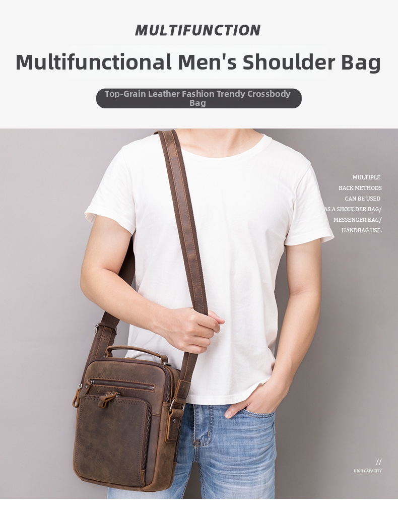 Borsa a tracolla uomo in vera pelle stile vintage retro_voghion.com