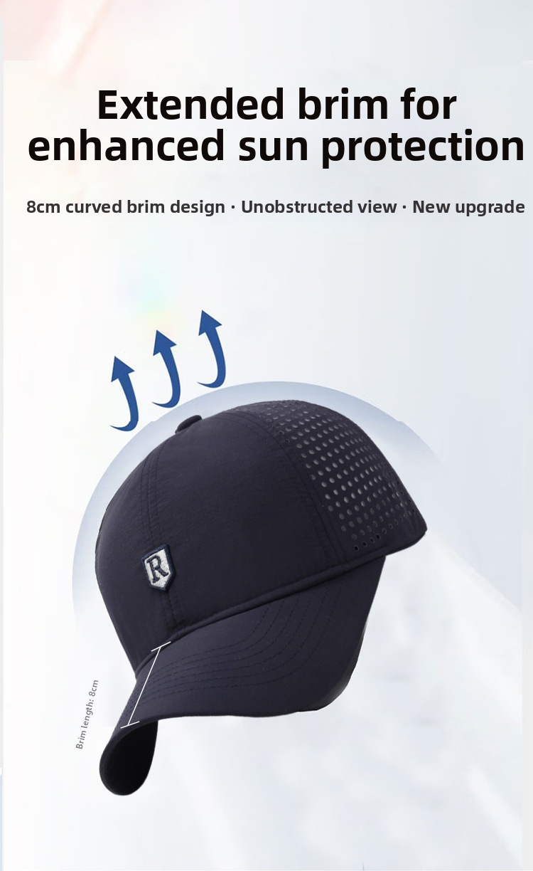 Quick Drying Breathable Mesh Baseball Cap For Women Sun Protection_voghion.com