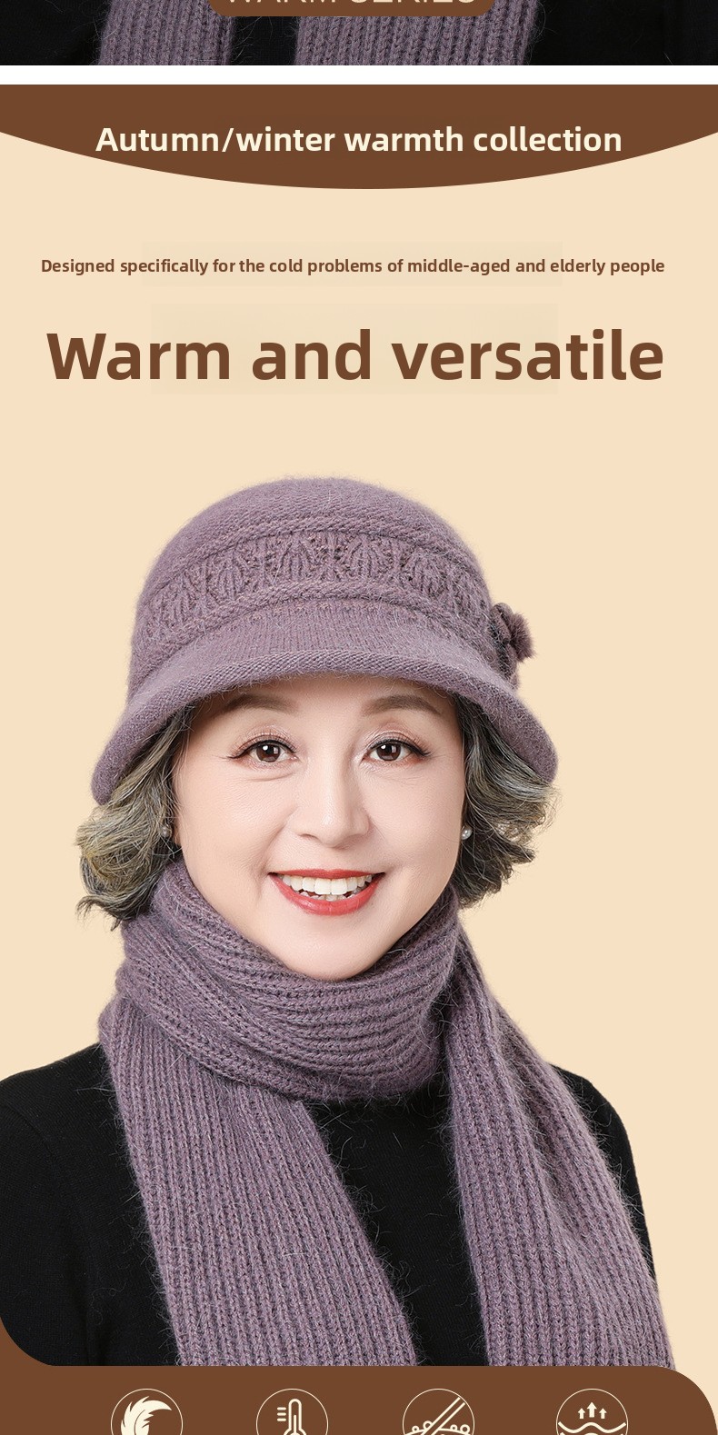 Winter Strickmütze Und Schal Set Mit Fleecefutter Für Damen_voghion.com
