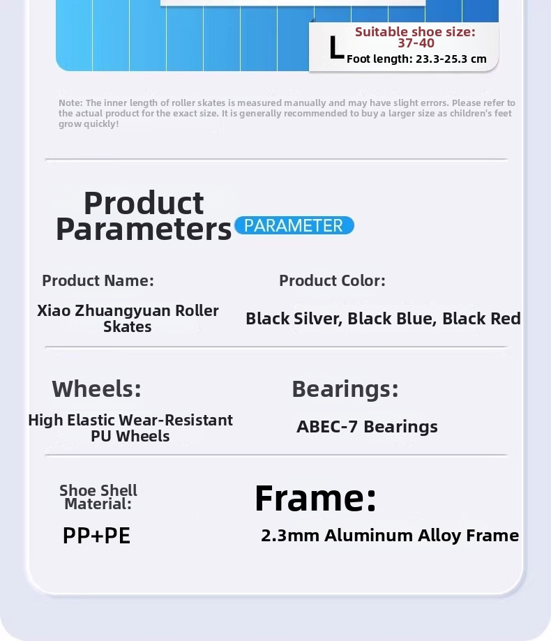 Rollers professionnels avec roues lumineuses et protections_voghion.com