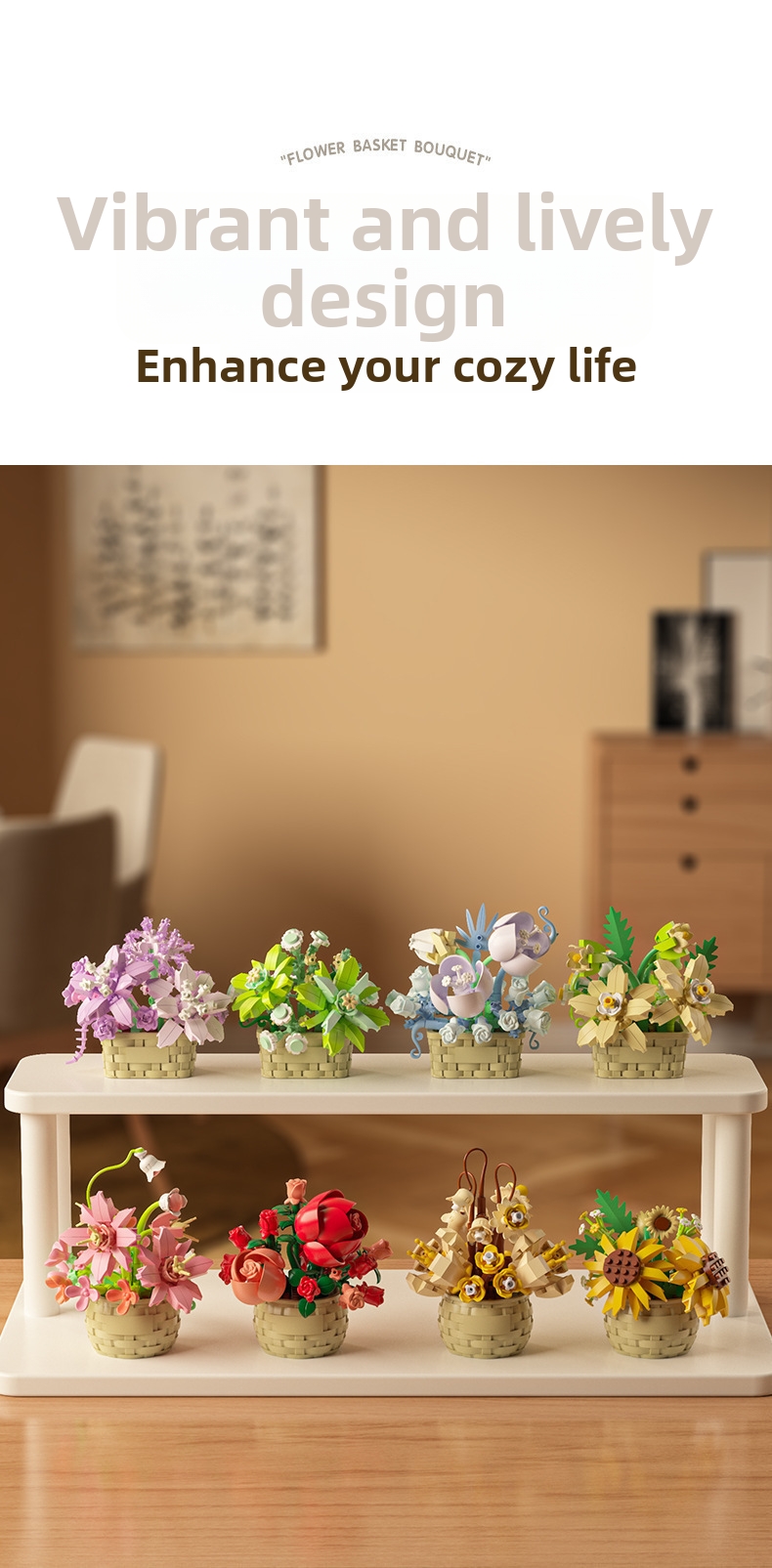 Blumenkorb Bausteine Set Mit Blumen Für Kreatives Bauen_voghion.com