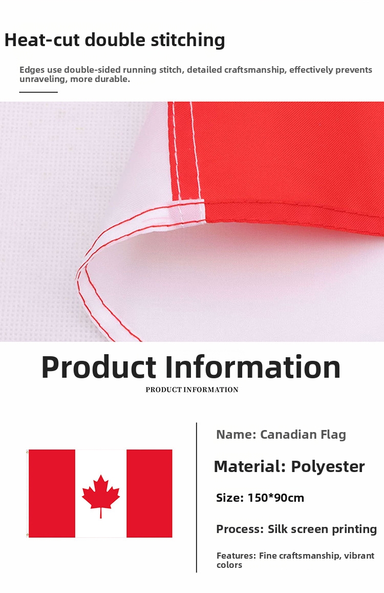 Canadian Flag Heavy-duty Polyester With Brass Grommets Durable_voghion.com