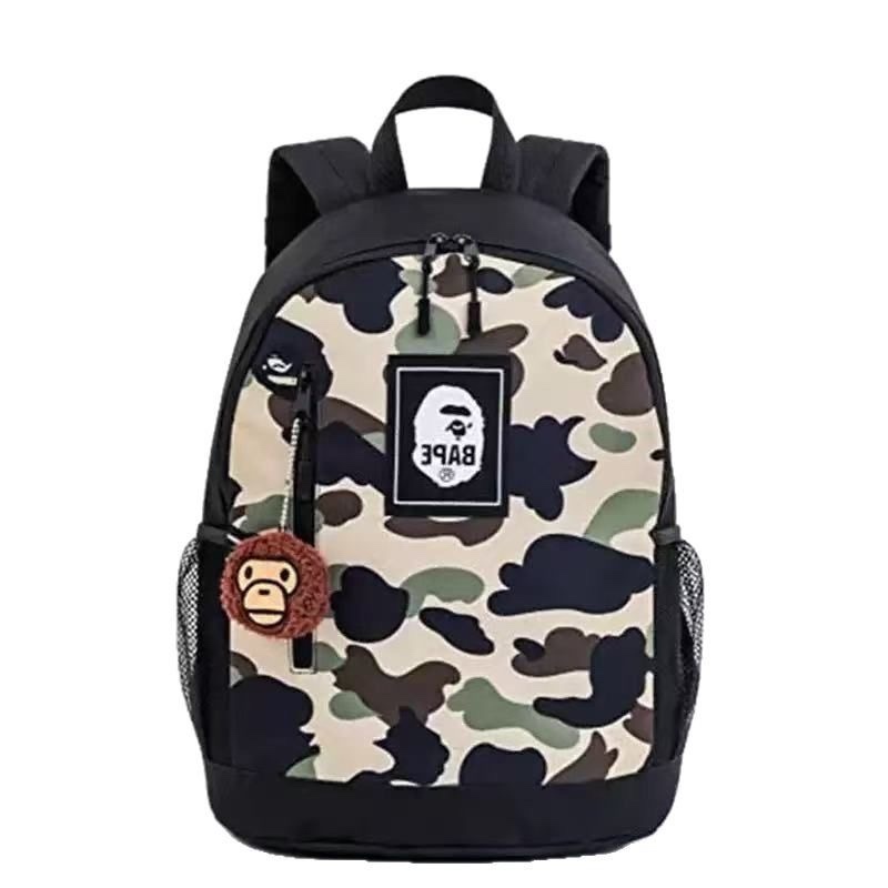 Japanese Magazine New BAPE Ape Teen Camouflage Waterproof Backpack Doll Cute Schoolbag in stock