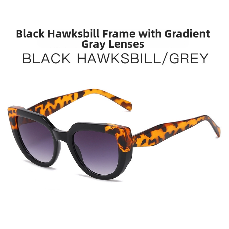 Trendy Cat Eye Sunglasses For Women Oversized Frame Slimming Flattering Stylish Retro Sun Protective Glasses For Men_voghion.com