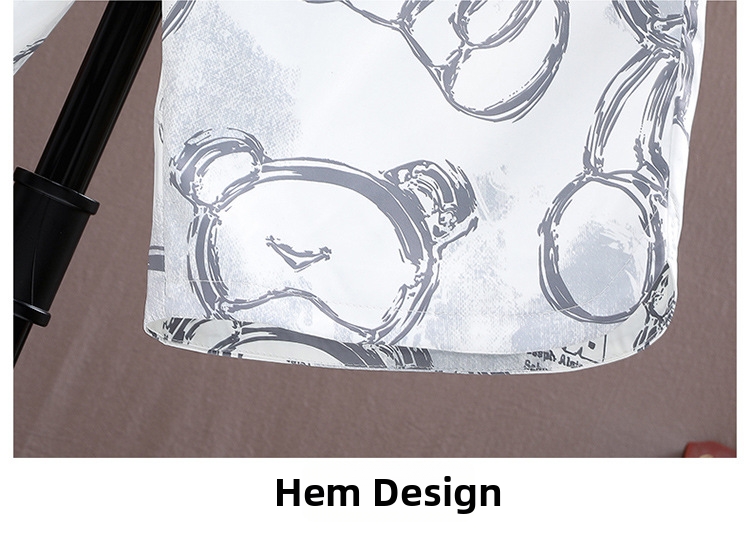 Men's Ice Silk Shorts Summer Thin Style Trendy Cartoon Print Casual Loose Fit Quick Drying Sports Five Point Pants_viptrois.com