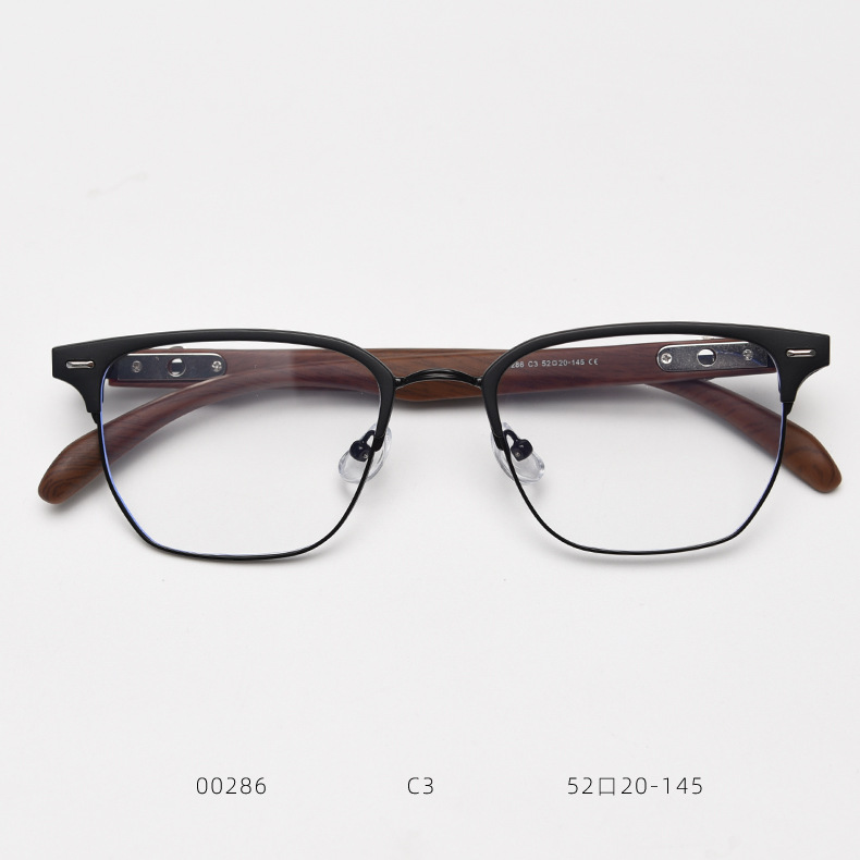 Stylish Unisex Eyewear Frames With Artistic Wood Grain Finish_voghion.com