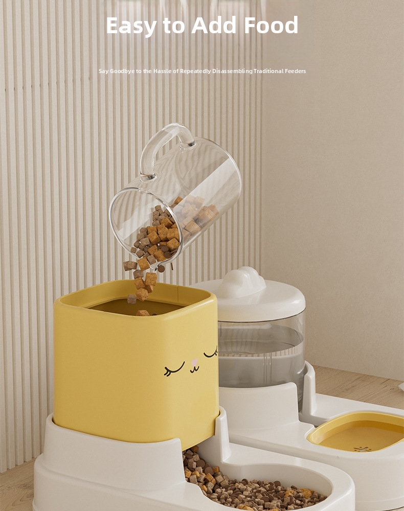 Distributore automatico di cibo e acqua per cani e gatti_voghion.com