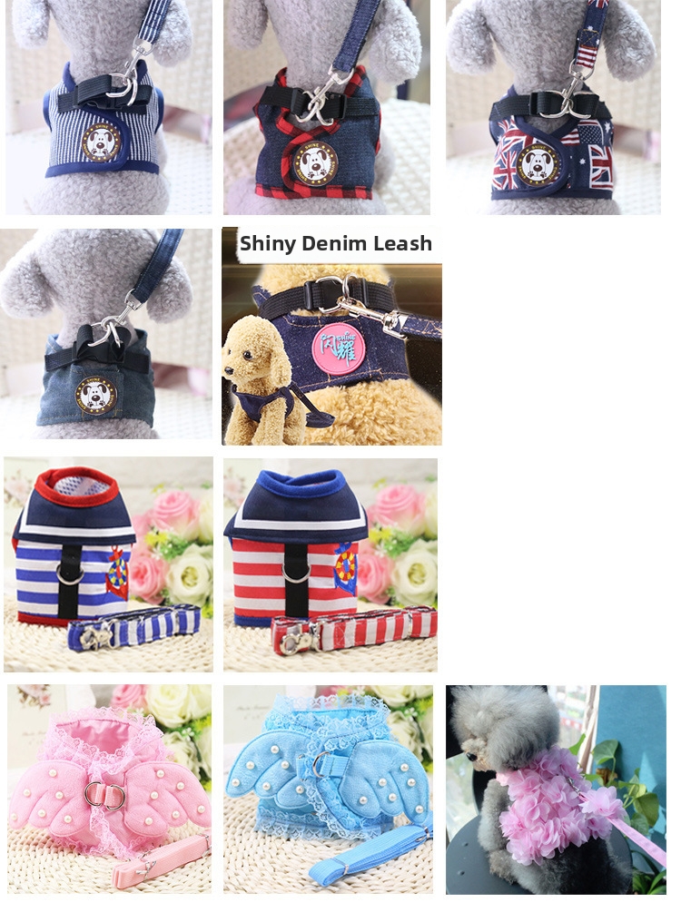 Súprava vodítko a postroj pre psov a mačky z denim_voghion.com