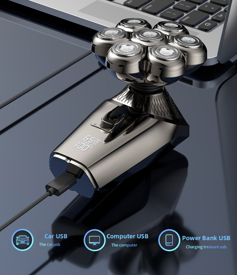 Electric Shaver 7d Magnetic Multi-functional 5 In 1 With 3 Speeds_voghion.com