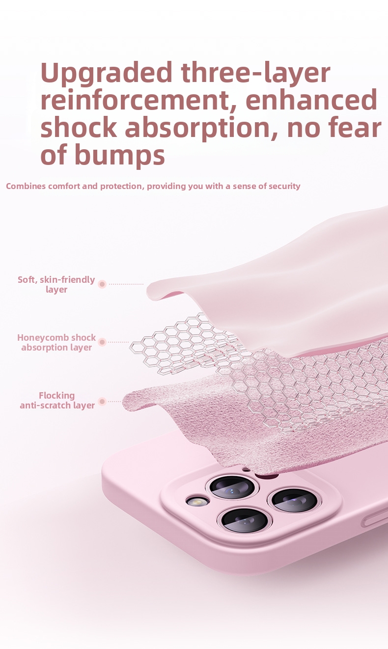 Liquid Silicone Phone Case For IPhone 15 Pro Max Drop Proof Soft Type_voghion.com