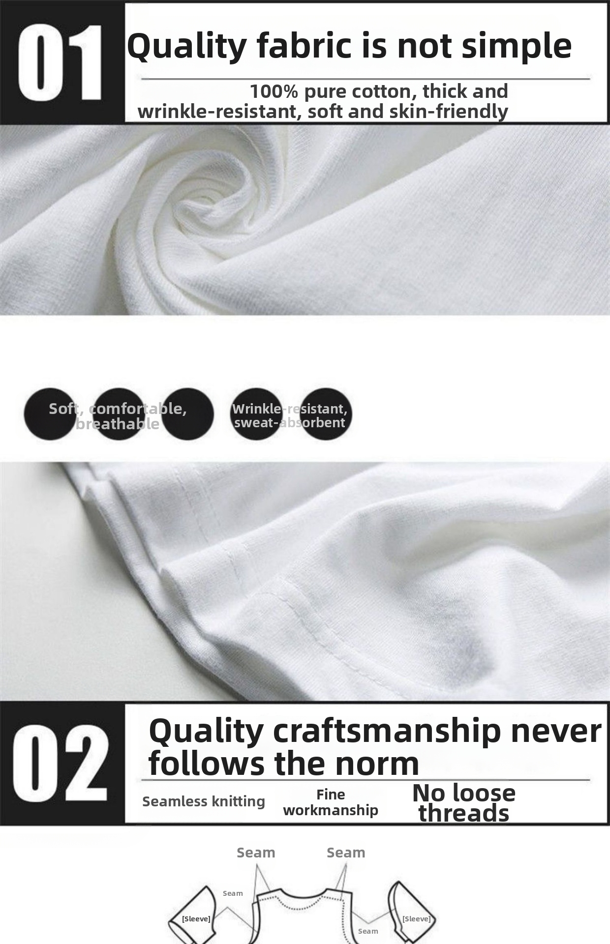Men's Oversized Cotton T-shirt, Breathable Crew Neck For Summer_voghion.com
