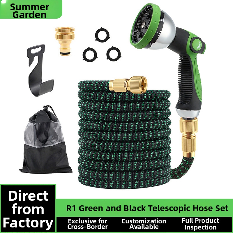 Automatic Telescopic Water Hose For Garden High Pressure Gun For Car Washing And Flower Watering Magic Household Telescopic Hose_voghion.com