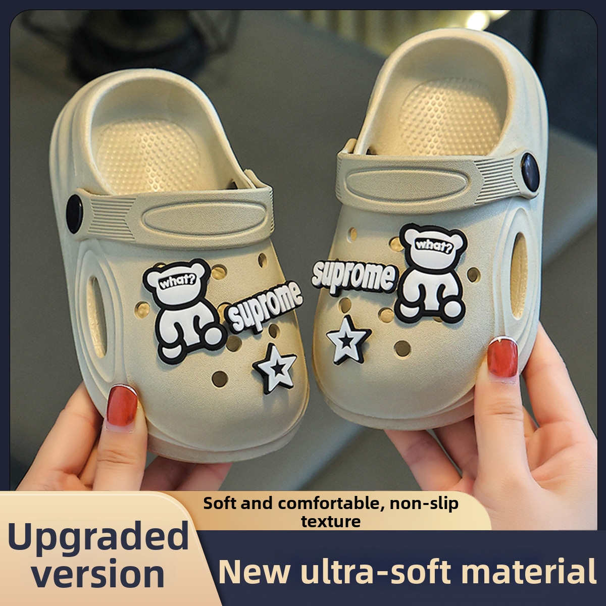 Children's Soft Non-Slip Clogs Cloud Walking Boys Girls Older Non-Slip Athletic Shoes_voghion.com