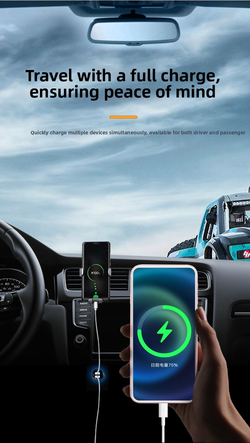 Kfz-ladegerät Mit Schnellladefunktion Pd 100w Handy Autoadapter_voghion.com