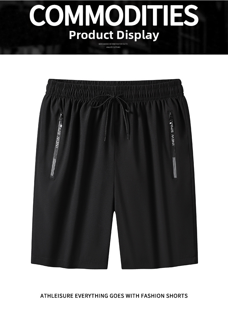 Men's Quick Drying Ice Silk Sports Shorts Loose Fit For Running_voghion.com