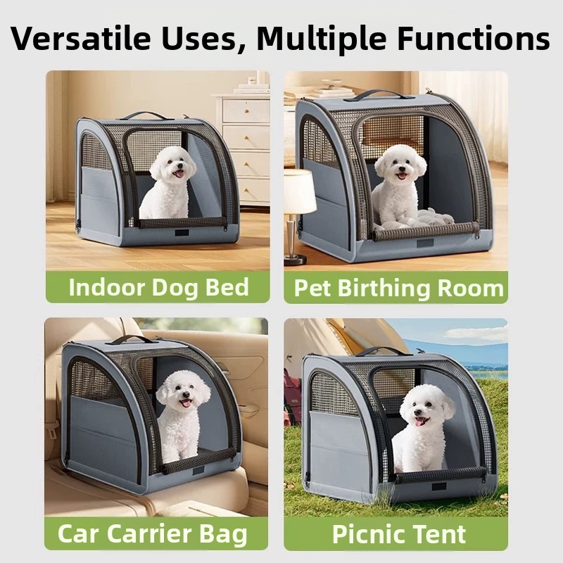 Waterdichte hondenbench voor de achterbank van de auto, slaapmat, vuilafstotende kooi voor Bichon Frise, hondenbench geschikt voor alle seizoenen._voghion.com