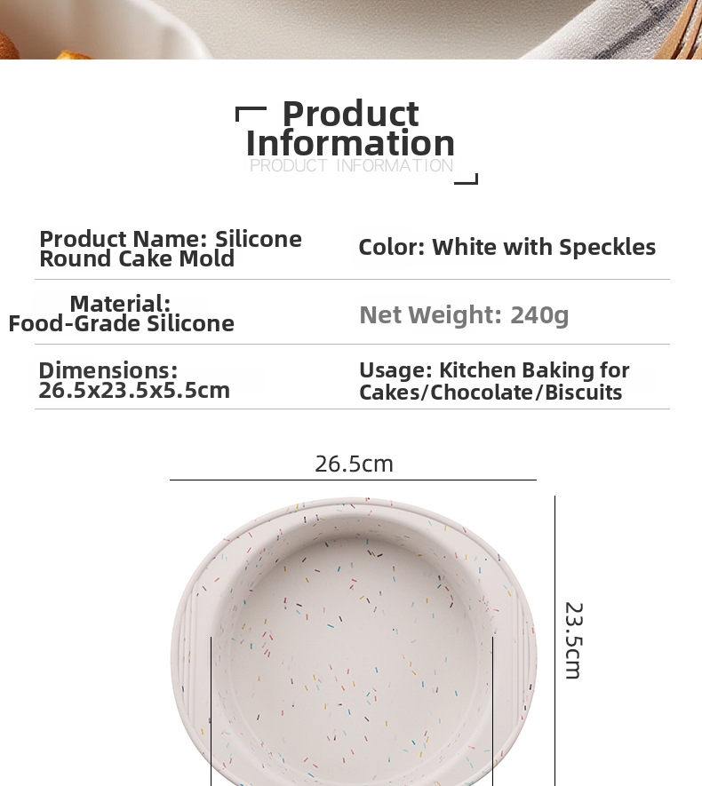 Silikone kageform til mousse og bagning - rund form_voghion.com