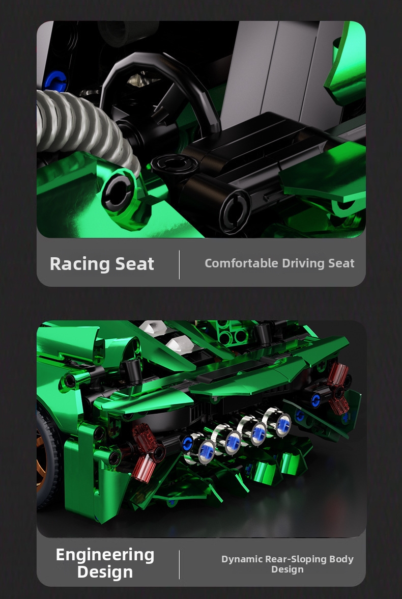 Blocs de construction modèle de voiture de sport rc vert_voghion.com
