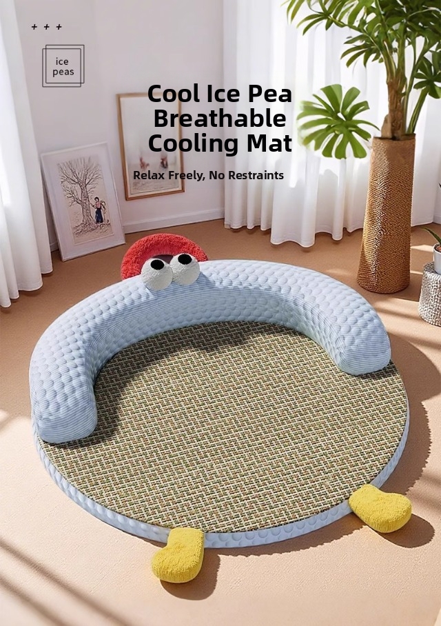 Cat Cooling Bed Mat Washable Rattan Sleeping Bed For Pets_voghion.com