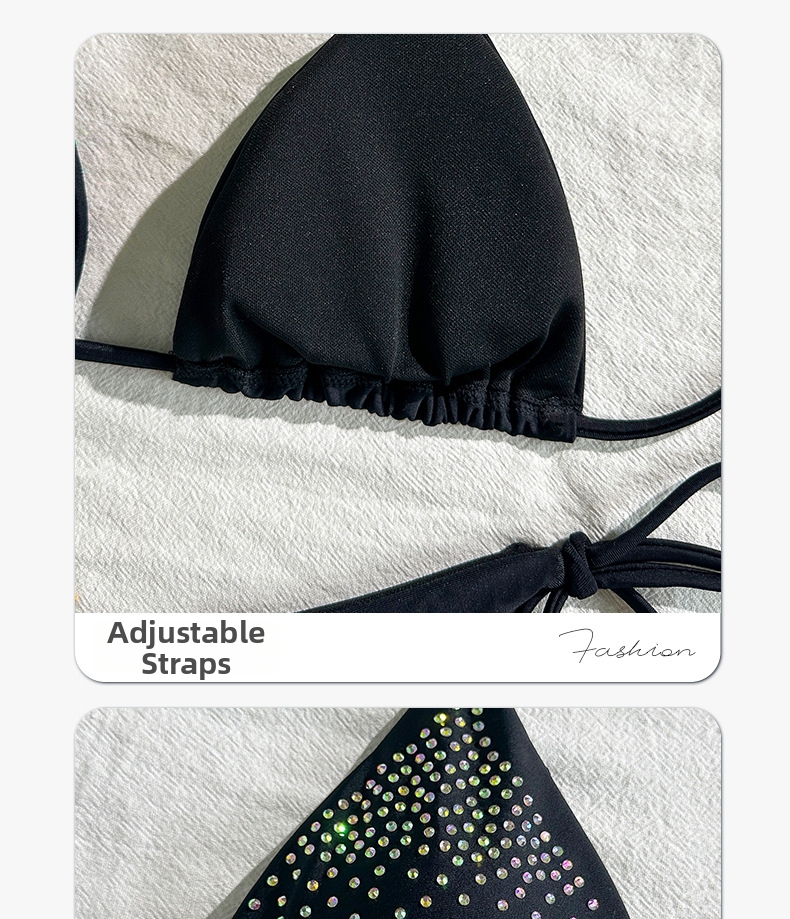 Sexy tweedelig badpak voor dames, zomerse strandbikini met strikjes_voghion.com