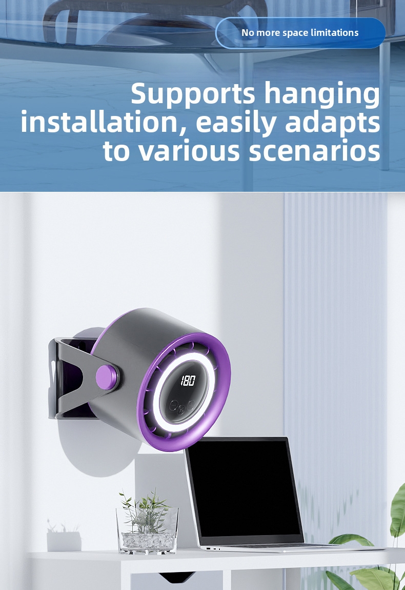 Air Circulator Fan For Home Office Desk Bedroom With Light_voghion.com