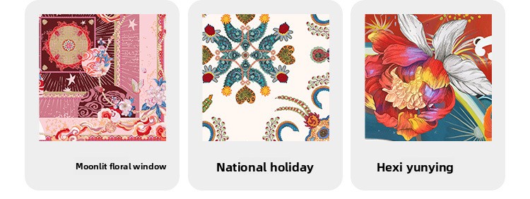 Silk Scarf Print Square Scarf Traditional Pattern Spray Painting Cultural Cultural And Creative Scarf National Style Printing_voghion.com