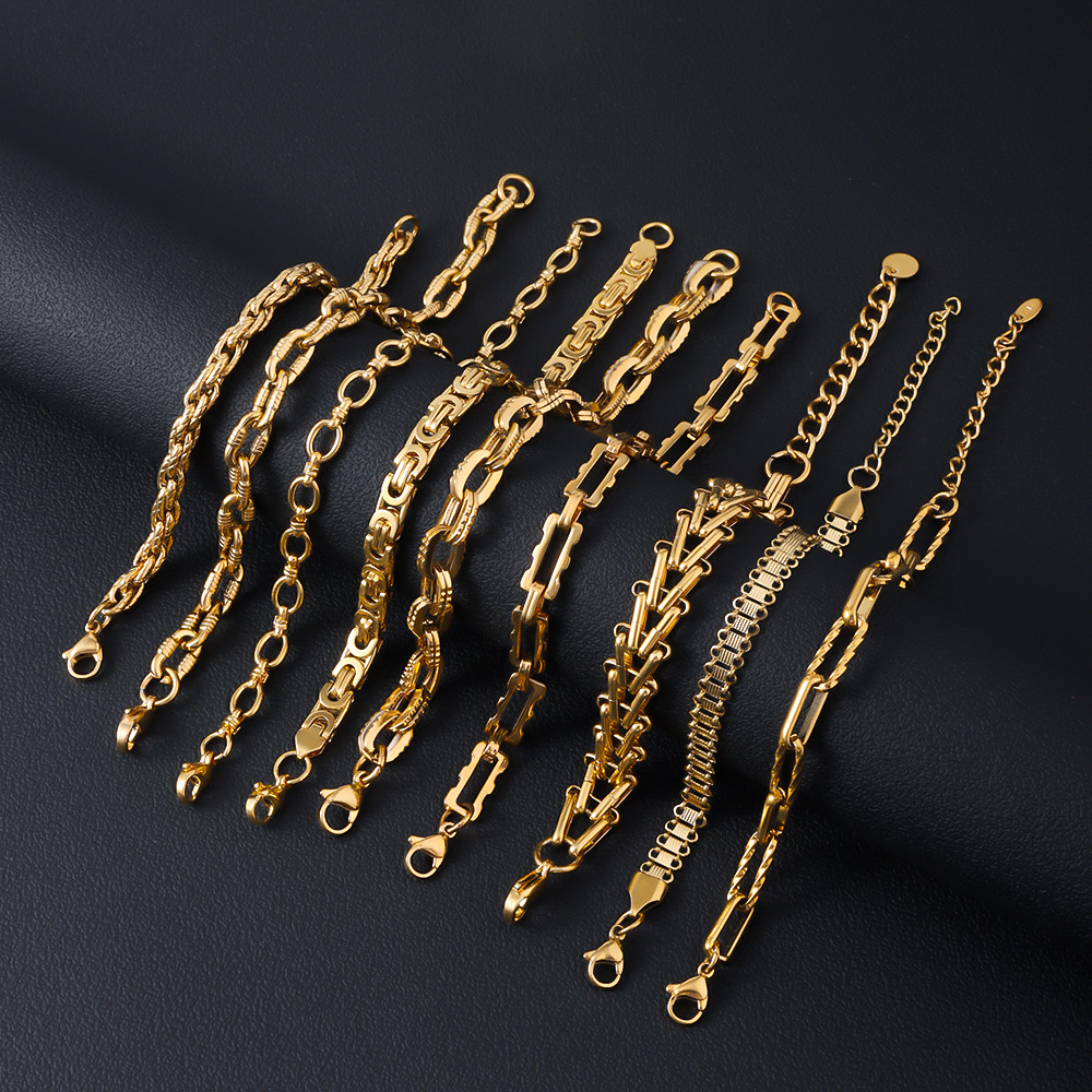 Bracciale In Acciaio Inossidabile Placcato Oro 18k Da Donna_voghion.com