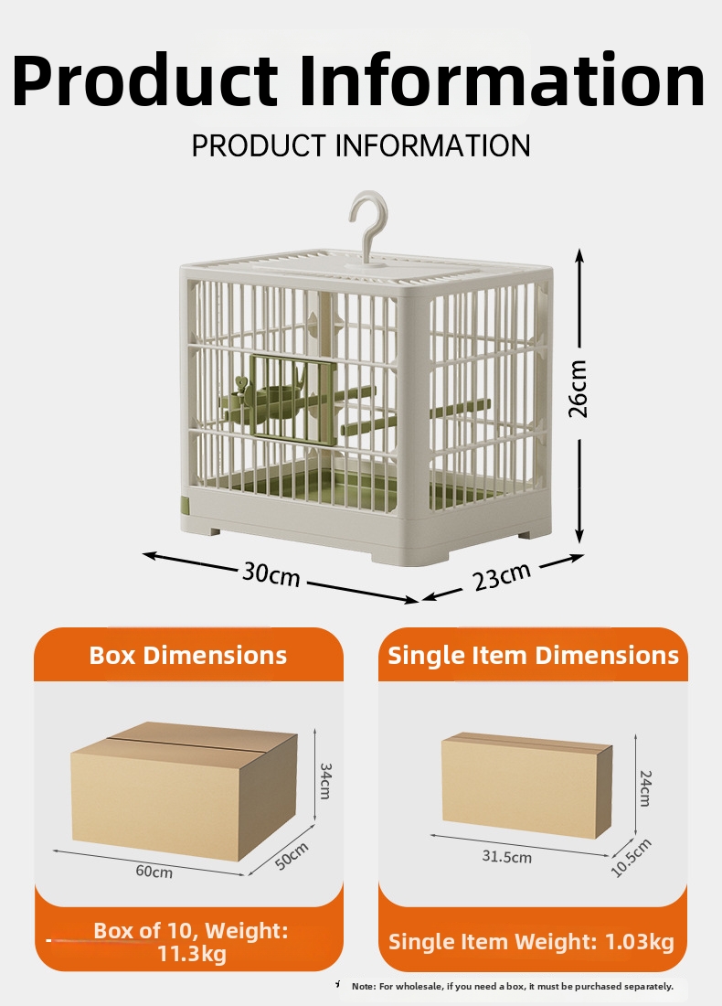 Large Breathable Birdcage For Parrots Portable Outdoor Bird Cage_voghion.com