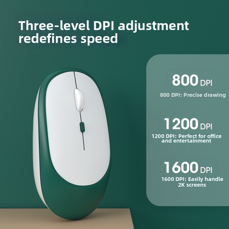 Leise kabellose Bluetooth-Dual-Mode-Maus, wiederaufladbar, Großhandel, auf Lager, verschiedene Farben, einfache Büromaus_voghion.com