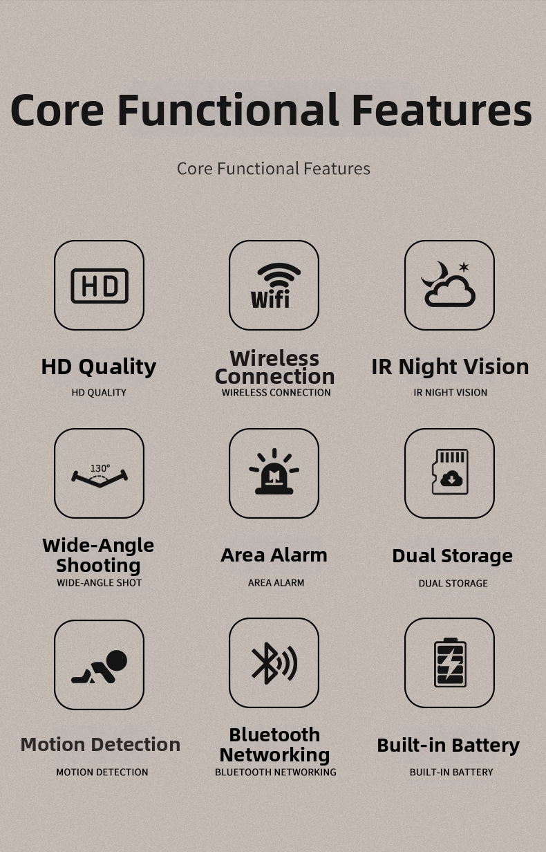 Smart Wifi Camera Hd Security Home Surveillance With Night Vision_voghion.com