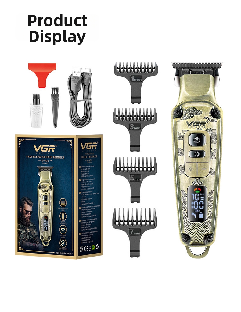 Cortapelo eléctrico con pantalla lcd para corte de estilo salón_voghion.com