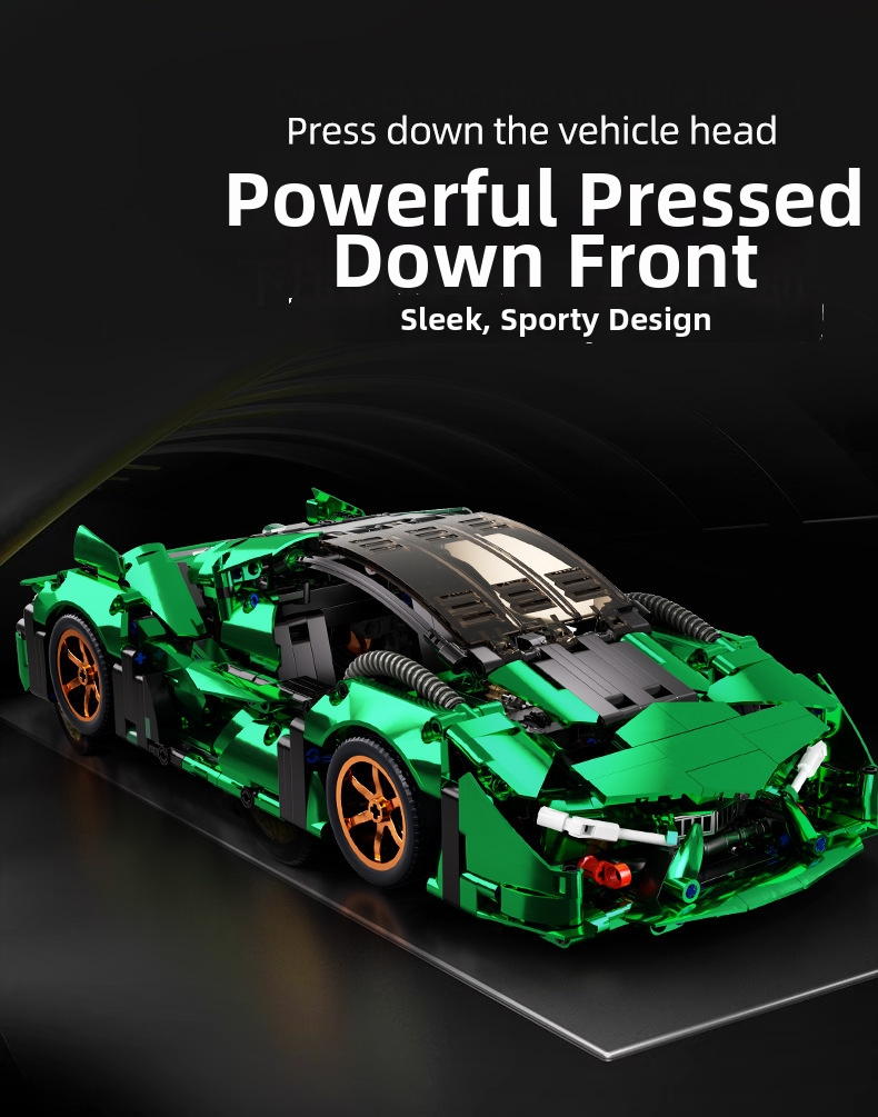 Blocs de construction modèle de voiture de sport rc vert_voghion.com