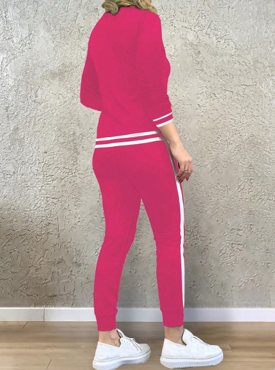 Women's European American Casual Sports Pant Set Long Sleeved Top Versatile Autumn Fashion Regular Fit Summer Thickness_ecoleips.com